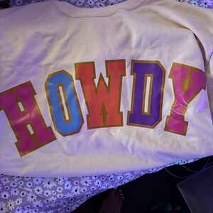 Amazon Women's Cream 'Howdy' Graphic Sweatshirt